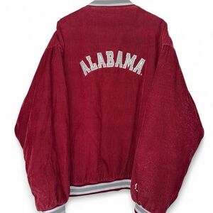 RARE vintage 90s University of Alabama corduroy varsity bomber jacket size xxl